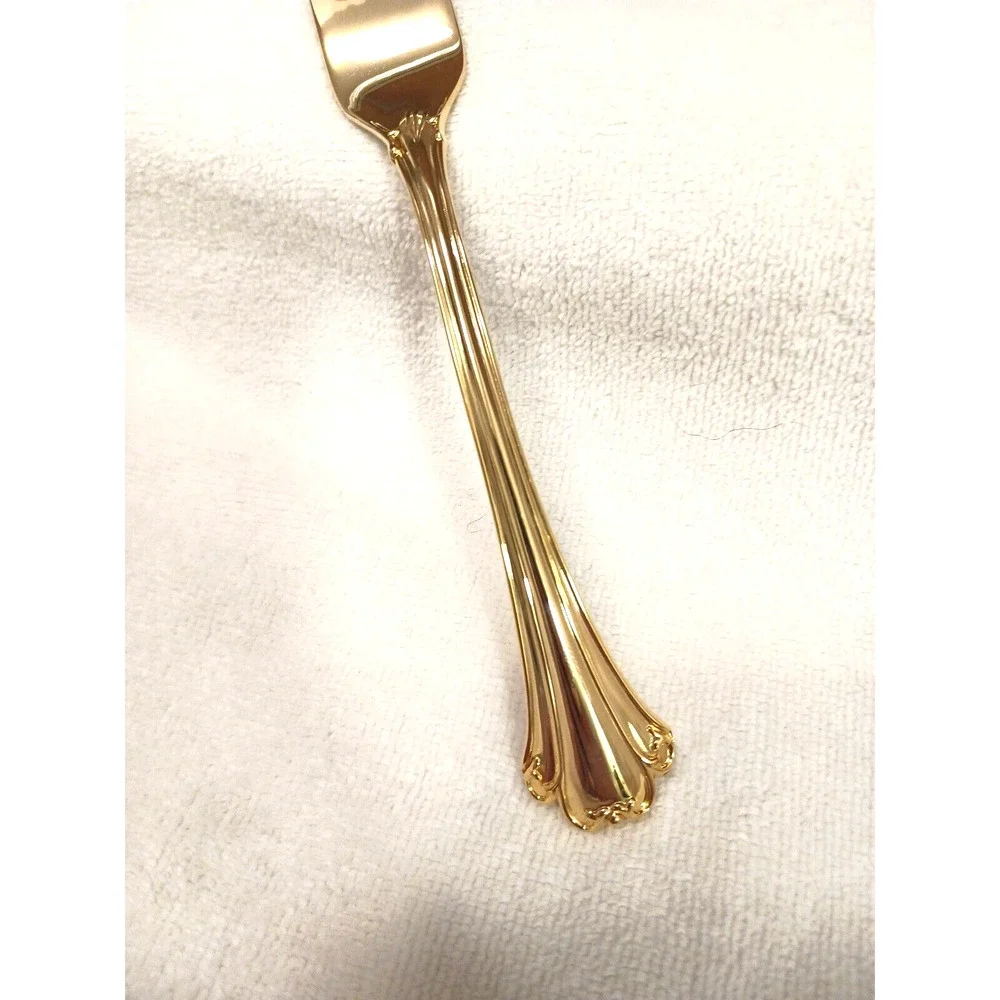 F.B. Rogers Gold‎ DINNER FORK Chippendale Gold Electroplate HOLIDAY WEDDING VNTG